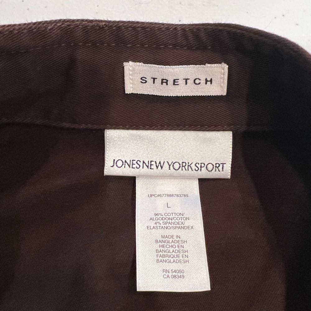 Womens Jones New York Sport stretch button up coat size Large - Picture 4 of 4
